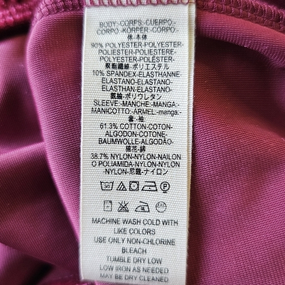 Free People Dream Team respberry color lace sleeves velvet blouse Size XS - Picture 12 of 12